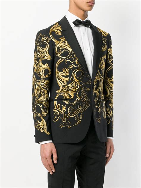 versace blazer damen schwarz|Versace men's wedding suits.